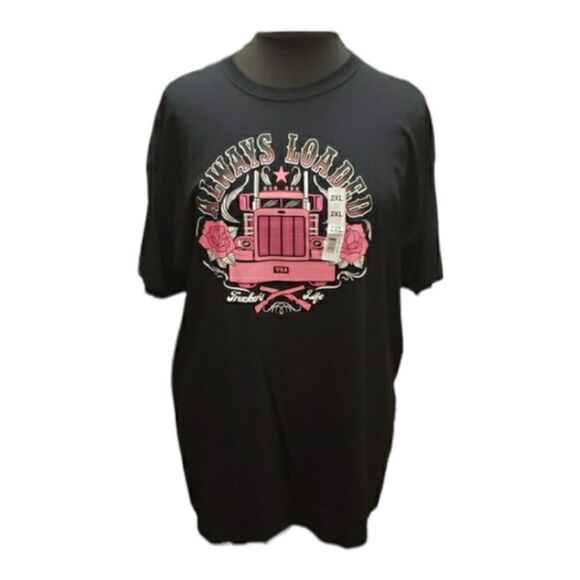 Lady Trucker NWT black graphic tee sz 2X - Picture 1 of 7